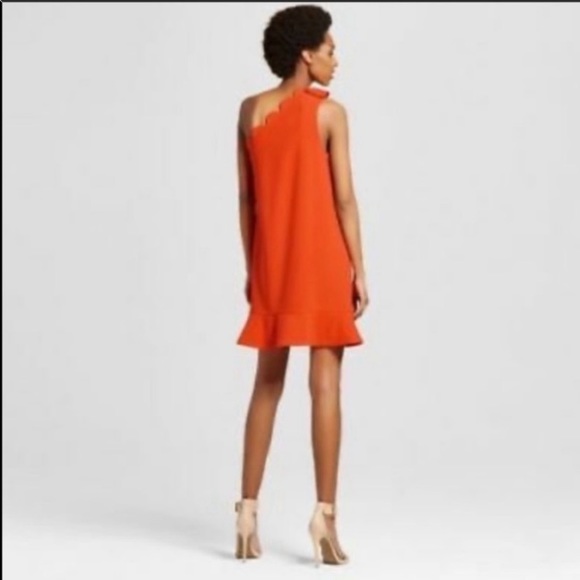 Victoria Beckham one shoulder scallop trim dress S - Picture 3 of 12